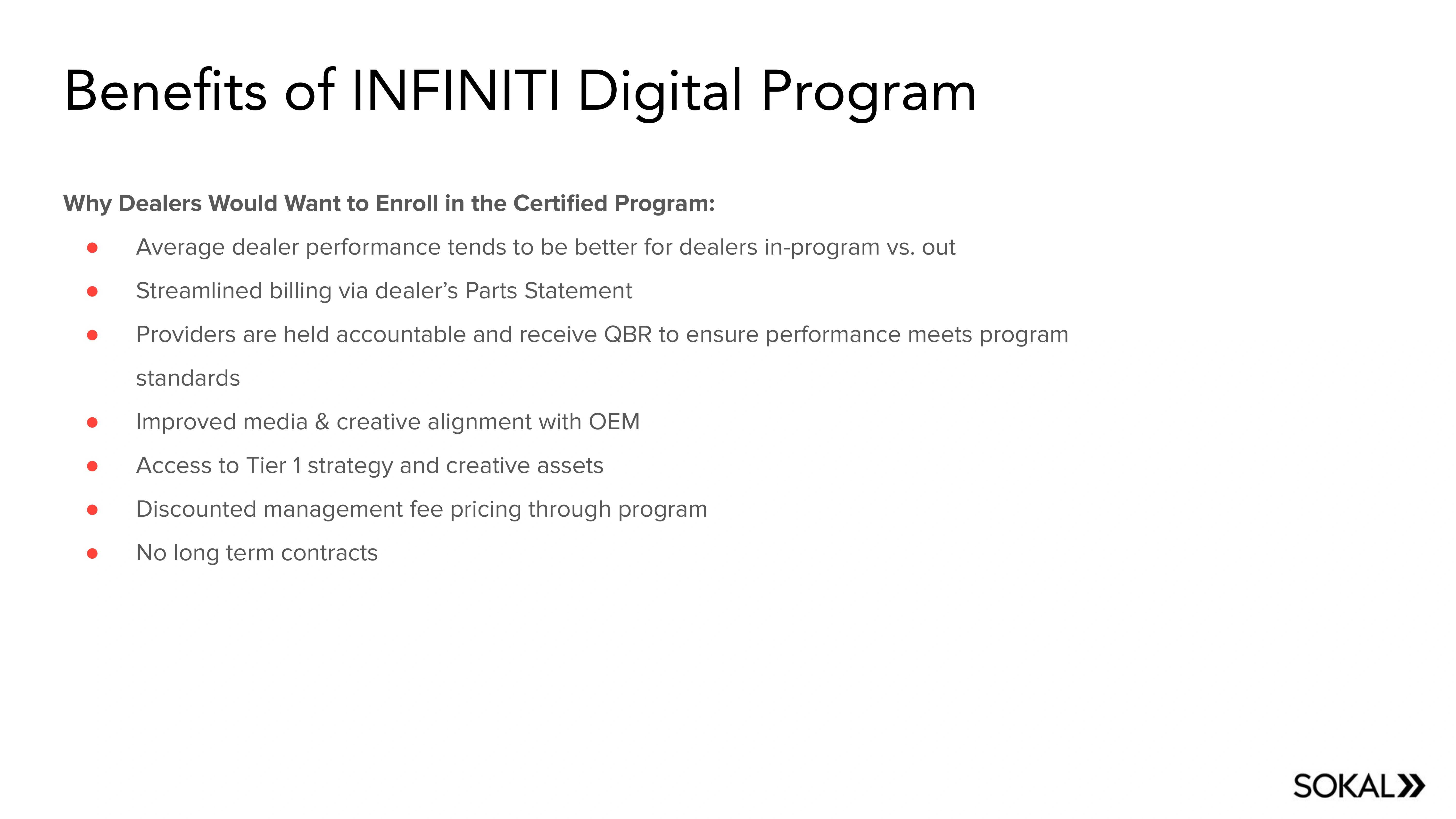 INFINITI OEM program slide 5