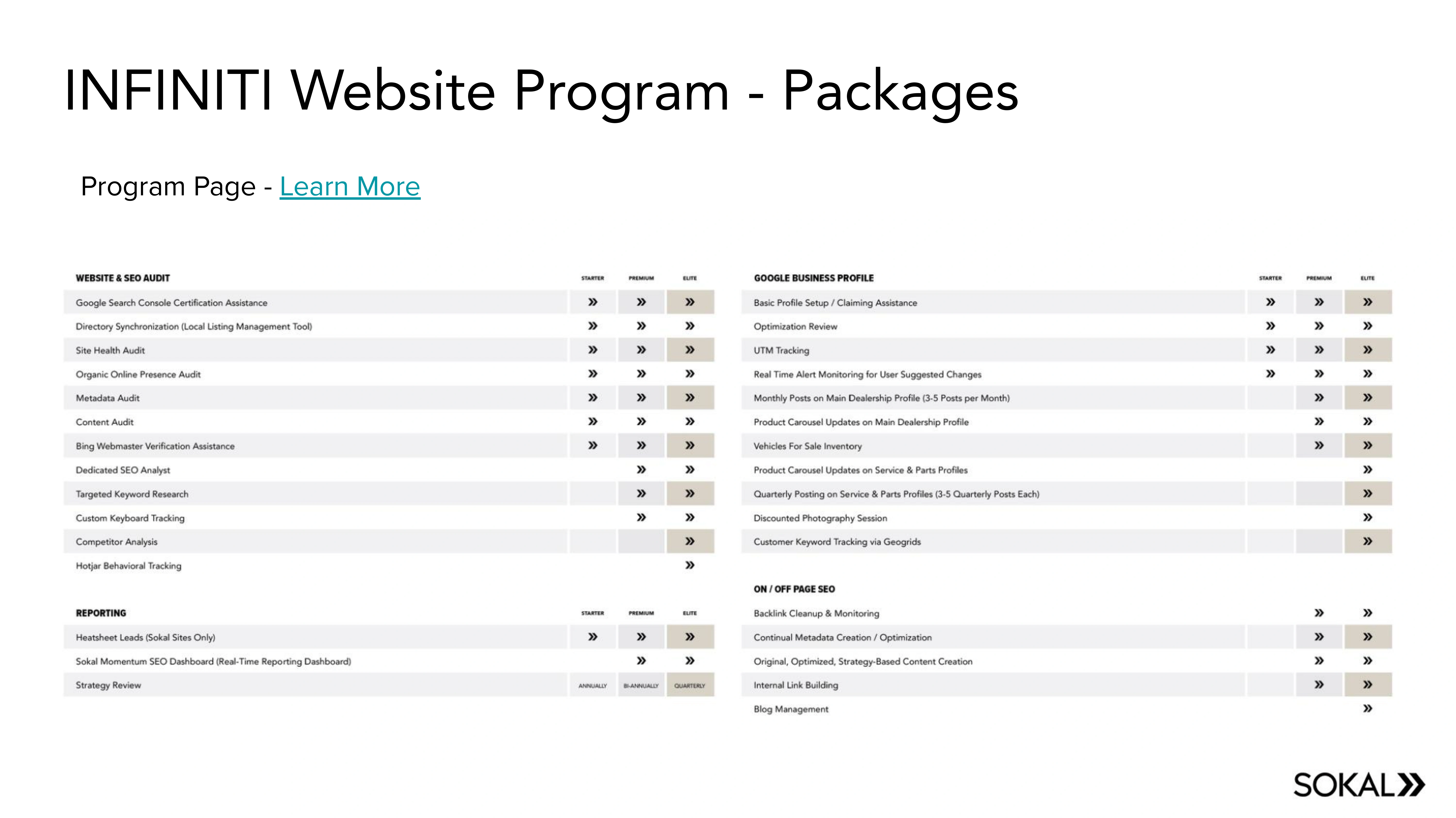INFINITI OEM program slide 7