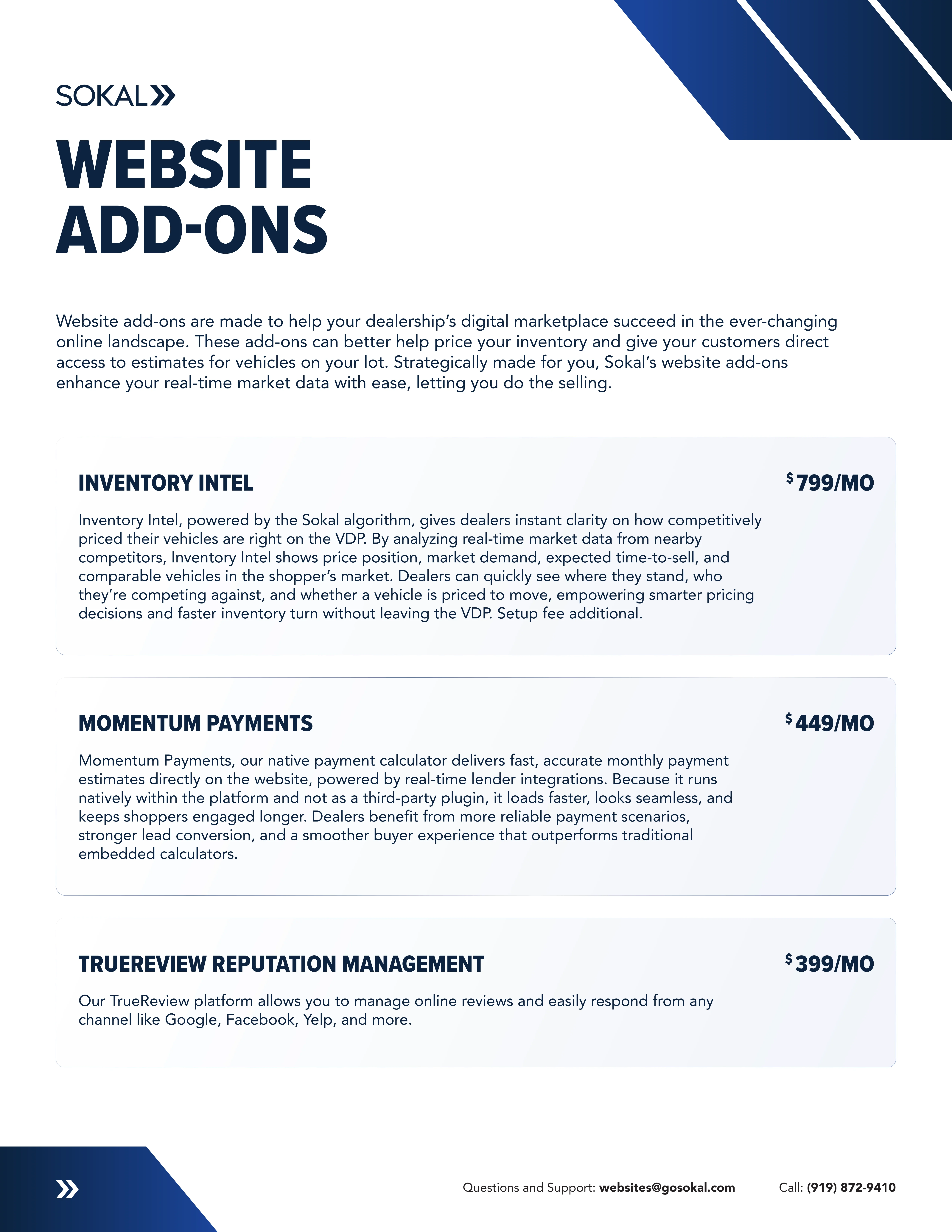 Website package information page 4